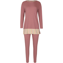 Textiel Dames Pyjama's / nachthemden Lisca Pyjama loungewear legging tuniek lange mouwen Maxine Roze