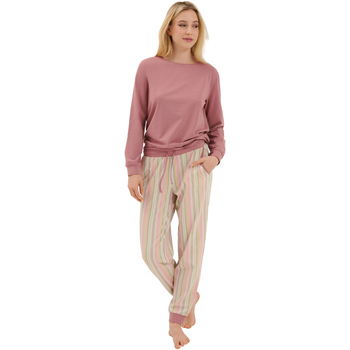 Lisca Pyjama loungewear strakke broek top lange mouwen Maxine Roze