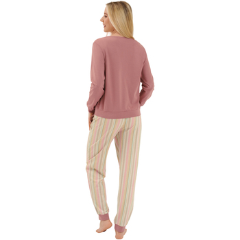 Lisca Pyjama loungewear strakke broek top lange mouwen Maxine Roze