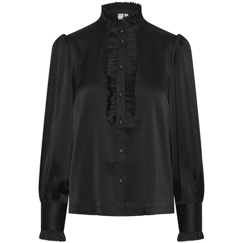 Textiel Dames Tops / Blousjes Y.a.s YAS Frilla Shirt L/S - Black Zwart
