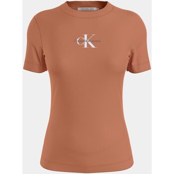 Textiel Dames T-shirts & Polo’s Calvin Klein Jeans J20J221426 Oranje