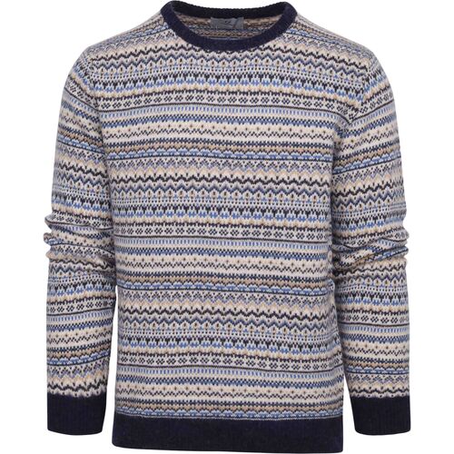 Textiel Heren Sweaters / Sweatshirts Suitable Prestige Fair Isle Pullover Beige Beige