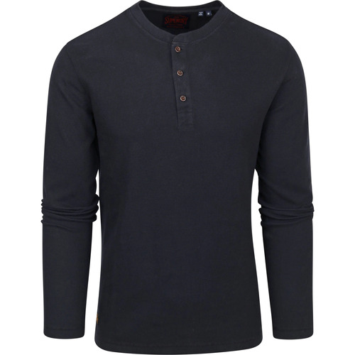 Textiel Heren T-shirts & Polo’s Superdry Waffle T-Shirt Navy Blauw