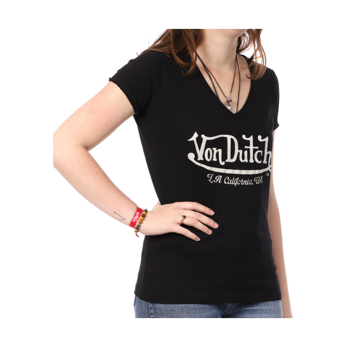 Textiel Dames T-shirts & Polo’s Von Dutch  Zwart