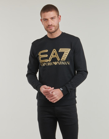 Textiel Heren Sweaters / Sweatshirts Emporio Armani EA7 FELPA 3DPM63 Zwart / Goud
