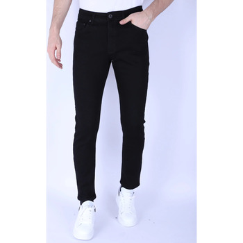 Textiel Heren Skinny jeans True Rise Spijkerbroek Stretch Regular Fit DP Zwart