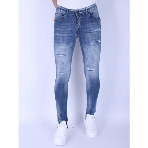 Textiel Heren Skinny jeans Local Fanatic Spijkerbroeken Scheuren Blauw