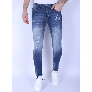 Local Fanatic Denim Jeans Gebleekte Wassing Blauw