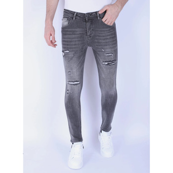 Local Fanatic Skinny Jeans Stoashed Slimfit Jeans Stretch