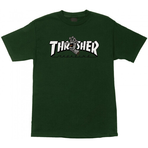 Textiel Heren T-shirts & Polo’s Santa Cruz T-shirt thrasher screaming logo ss Groen