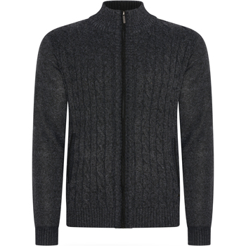 Textiel Heren Sweaters / Sweatshirts Cappuccino Italia Cable Cardigan Antraciet Grijs