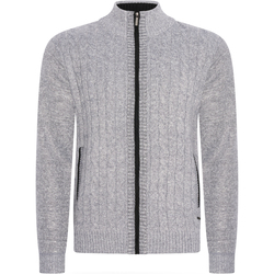 Textiel Heren Sweaters / Sweatshirts Cappuccino Italia Cable Cardigan Grijs Grijs