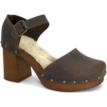 Schoenen Dames Leren slippers Latika LAT-I23-534-CA Bruin