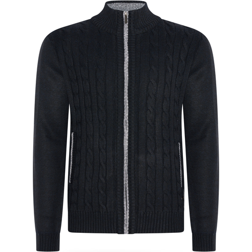 Textiel Heren Sweaters / Sweatshirts Cappuccino Italia Cable Cardigan Navy Blauw