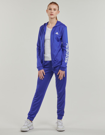 Textiel Dames Trainingspakken Adidas Sportswear W LINEAR TS Blauw / Wit