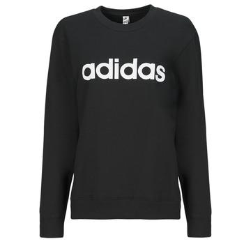 Textiel Dames Sweaters / Sweatshirts Adidas Sportswear W LIN FT SWT Zwart / Wit