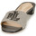 Schoenen Dames Leren slippers Lauren Ralph Lauren FAY LOGO-SANDALS-FLAT SANDAL Zwart / Beige