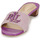 Schoenen Dames Leren slippers Lauren Ralph Lauren FAY LOGO-SANDALS-FLAT SANDAL Violet / Beige