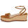 Schoenen Dames Sandalen / Open schoenen Lauren Ralph Lauren LEONA-ESPADRILLES-WEDGE Cognac
