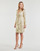 Textiel Dames Korte jurken Lauren Ralph Lauren CINLAIT-LONG SLEEVE-COCKTAIL DRESS Goud