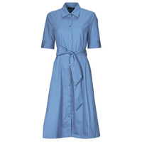 Textiel Dames Lange jurken Lauren Ralph Lauren FINNBARR-SHORT SLEEVE-CASUAL DRESS Blauw