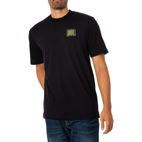 Textiel Heren T-shirts korte mouwen Hikerdelic Elektrisch Kool Back grafisch T-shirt Zwart
