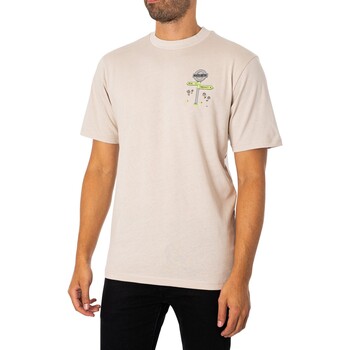 Textiel Heren T-shirts korte mouwen Hikerdelic Grafisch T-shirt met Peak & Precinct-achterkant Beige