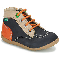 Schoenen Kinderen Hoge sneakers Kickers BONZIP-2 Marine / Beige / Oranje