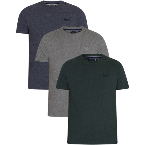 Textiel Heren T-shirts korte mouwen Superdry Set van 3 T-shirts met vintage logo Multicolour