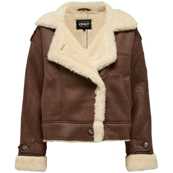 Only Mantel Jacket Ylva Faux Toasted Coconut
