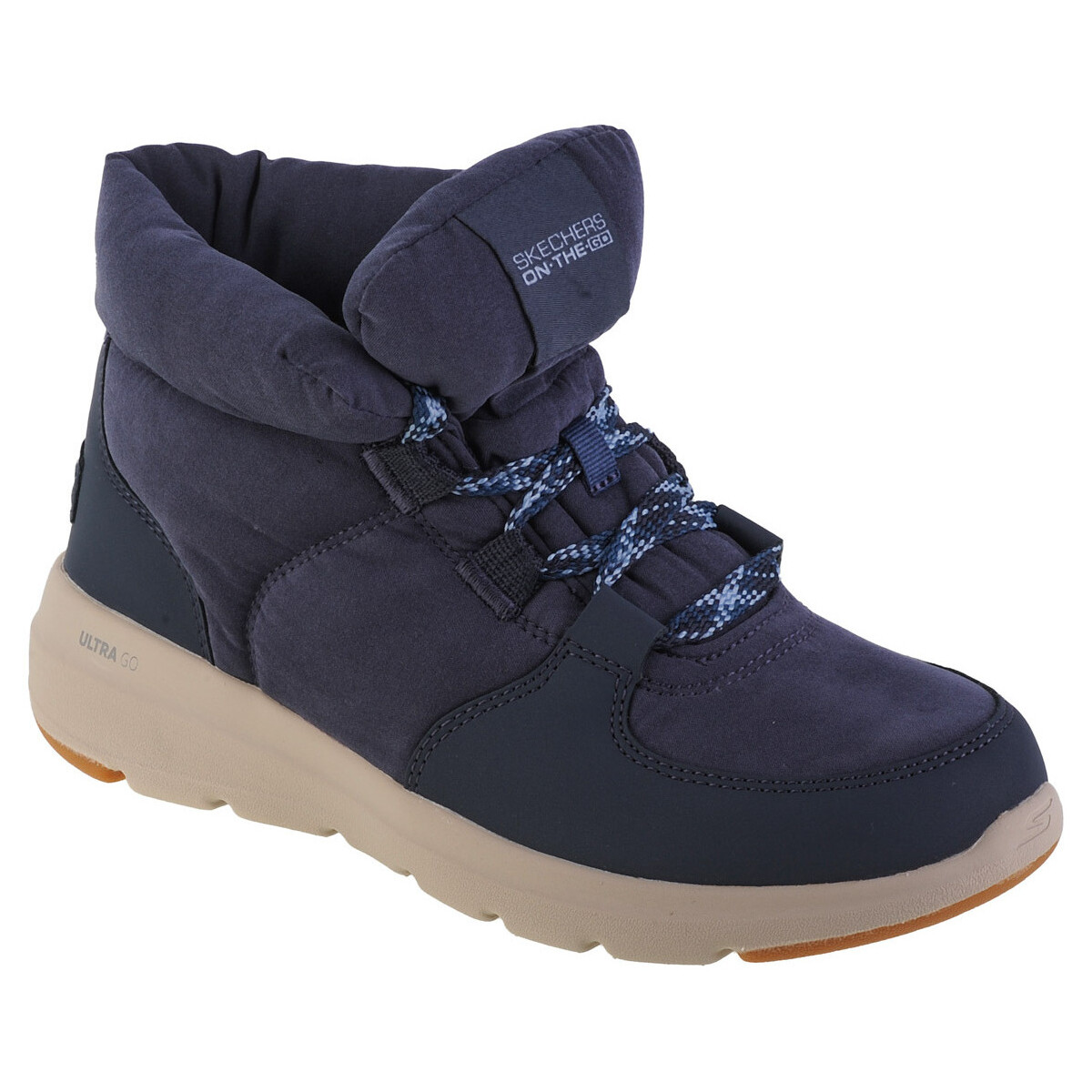 Schoenen Dames Laarzen Skechers Glacial Ultra - Trend Up Blauw