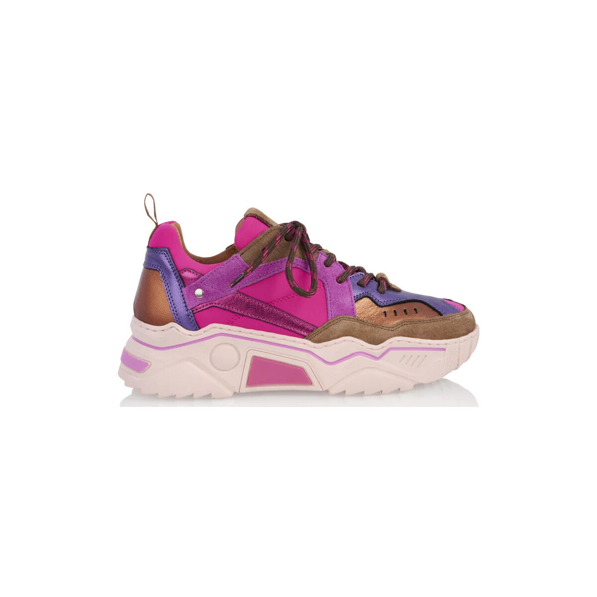 Schoenen Dames Lage sneakers Dwars Pluto Brown/Pink J5217-51 3334 Roze