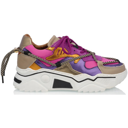 Schoenen Dames Lage sneakers Dwars Jupiter Fuchsia/Purple J5554C-24 3336 Roze