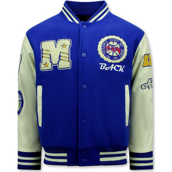 Textiel Heren Jasjes / Blazers Enos Vintage Oversized American Baseball Blauw