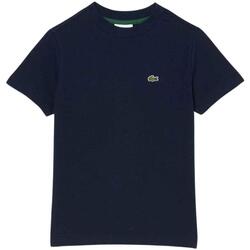 Textiel Jongens T-shirts & Polo’s Lacoste  Blauw