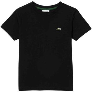 Textiel Jongens T-shirts & Polo’s Lacoste  Zwart