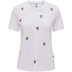 Textiel Dames T-shirts & Polo’s Only  Wit