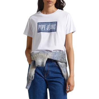 Textiel Dames T-shirts & Polo’s Pepe jeans  Wit
