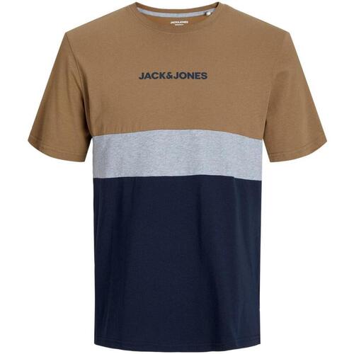 Textiel Heren T-shirts korte mouwen Jack & Jones  Bruin