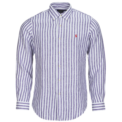 Textiel Heren Overhemden lange mouwen Polo Ralph Lauren CHEMISE COUPE DROITE EN LIN Multicolour