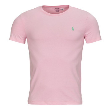 Textiel Heren T-shirts korte mouwen Polo Ralph Lauren T-SHIRT AJUSTE EN COTON Roze / Garden / Roze