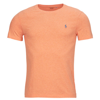 Textiel Heren T-shirts korte mouwen Polo Ralph Lauren T-SHIRT AJUSTE EN COTON Koraal / Gevlekt / Beach / Oranje
