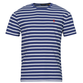 Textiel Heren T-shirts korte mouwen Polo Ralph Lauren T-SHIRT AJUSTE EN COTON Marine / Wit / Beach / Royal / Wit