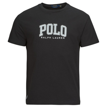 Textiel Heren T-shirts korte mouwen Polo Ralph Lauren T-SHIRT AJUSTE EN COTON SERIGRAPHIE POLO RALPH LAUREN Zwart / Polo / Zwart