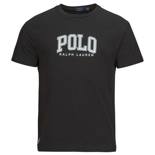 Textiel Heren T-shirts korte mouwen Polo Ralph Lauren T-SHIRT AJUSTE EN COTON SERIGRAPHIE POLO RALPH LAUREN Zwart