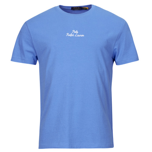 Textiel Heren T-shirts korte mouwen Polo Ralph Lauren T-SHIRT AJUSTE EN COTON POLO RALPH LAUREN CENTER Blauw