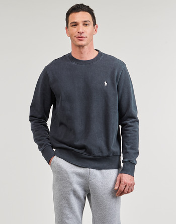 Textiel Heren Sweaters / Sweatshirts Polo Ralph Lauren SWEATSHIRT COL ROND EN MOLLETON Zwart / Afgewassen / Faded / Zwart / Canvas