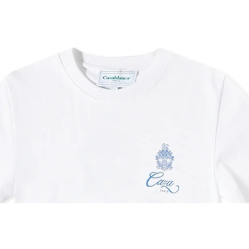 Textiel Heren T-shirts korte mouwen Casablanca MF22-JTS-001-11 Wit