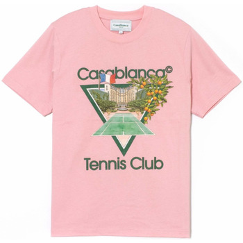 Textiel Heren T-shirts korte mouwen Casablanca MF22-JTS-001-13 Roze