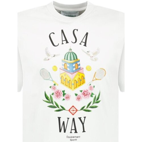 Textiel Heren T-shirts korte mouwen Casablanca MS23-JTS-001-25 Wit